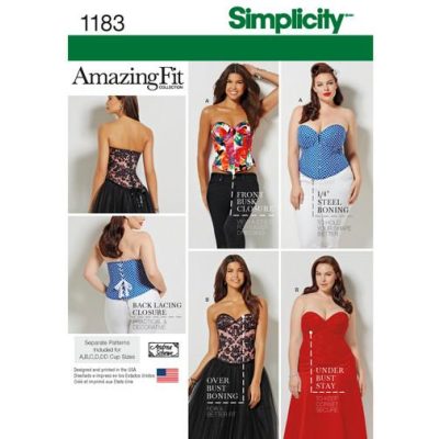 Mønster 1183AA Simplicity Dame Korsettet str.36-44
