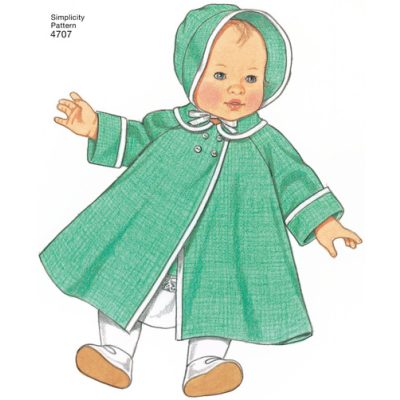 Mønster 4707-A (KS) Simplicity 1950-tallet Vintage Baby dukke klær - Bilde 5