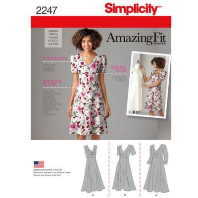 Mønster 2247-BB (AS) Simplicity Dame kjole