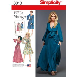 Mønster 8013-H5 Simplicity Vintage 1970-tallskjoler