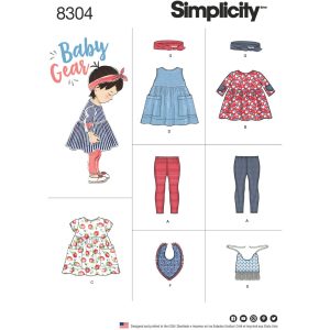 Mønster 8304-A (US) Simplicity Festivalvesker i fire størrelser