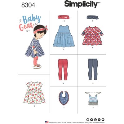 Mønster 8304-A (US) Simplicity Festivalvesker i fire størrelser