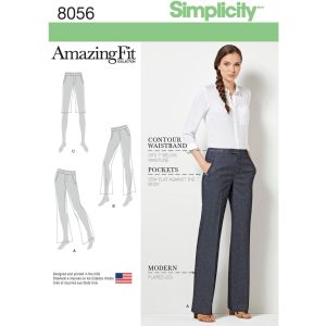 Mønster 8056-BB  Simplicity Dame  bukser eller shorts str.46-54