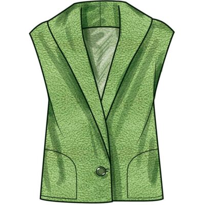 Mønster S9692-A Unisex jakke, vest og belte (str.euro XS-XXL) - Bilde 4